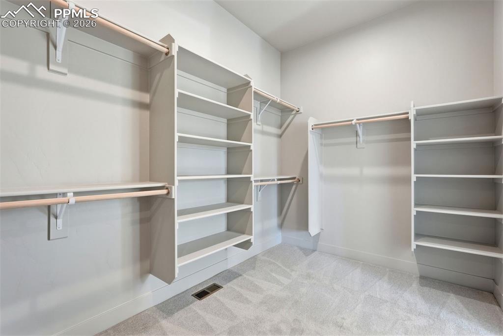 Primary Closet with laundry access.