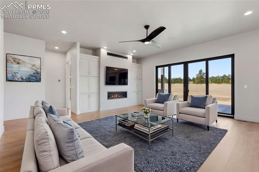 Virtually Staged living area. 