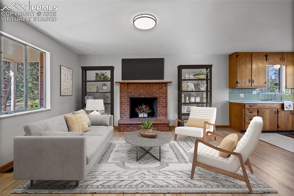 Virtually Staged: Hearth Room