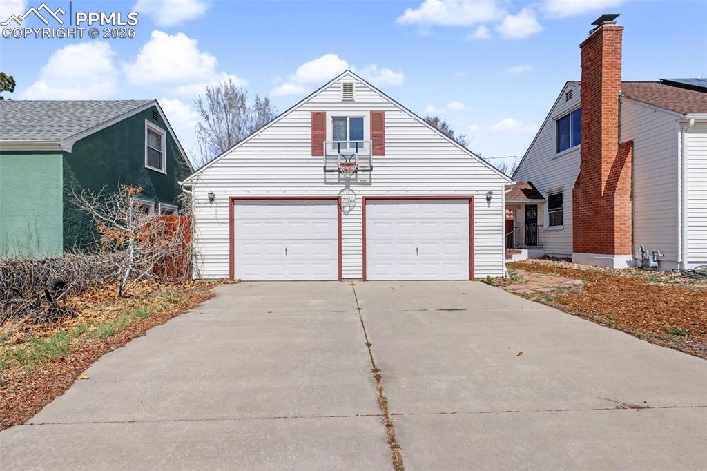 The garage is 26x24, with double doors and functional attic space.