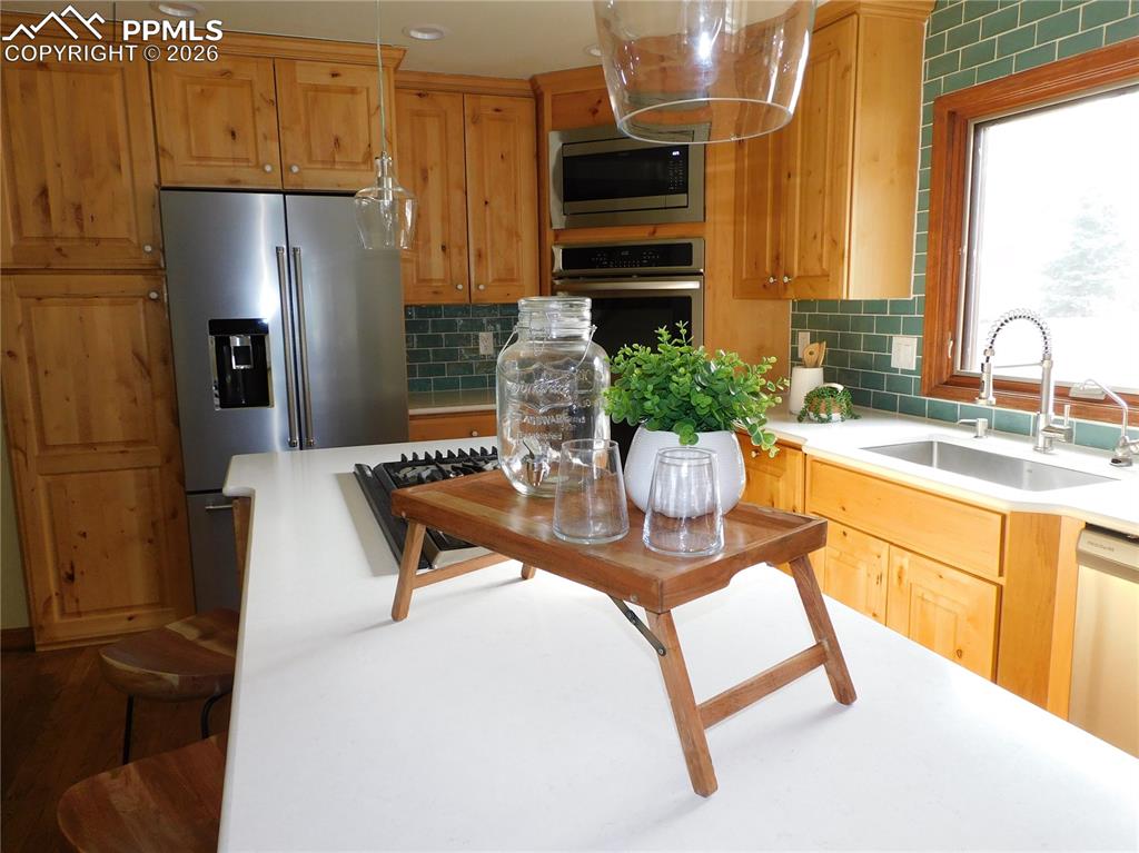 Kitchen Island with cooktop