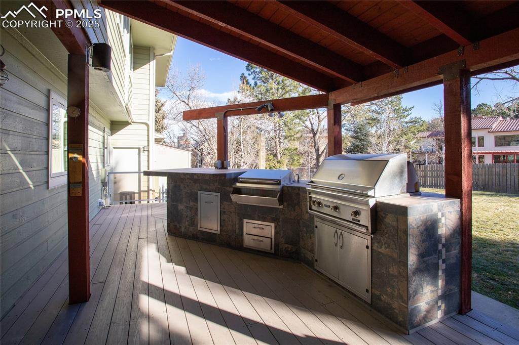 Covered outdoor kitchen