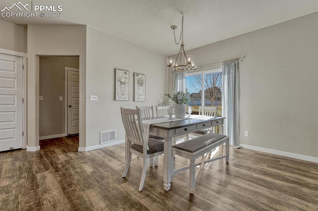 Dining room walks out to yard and patio