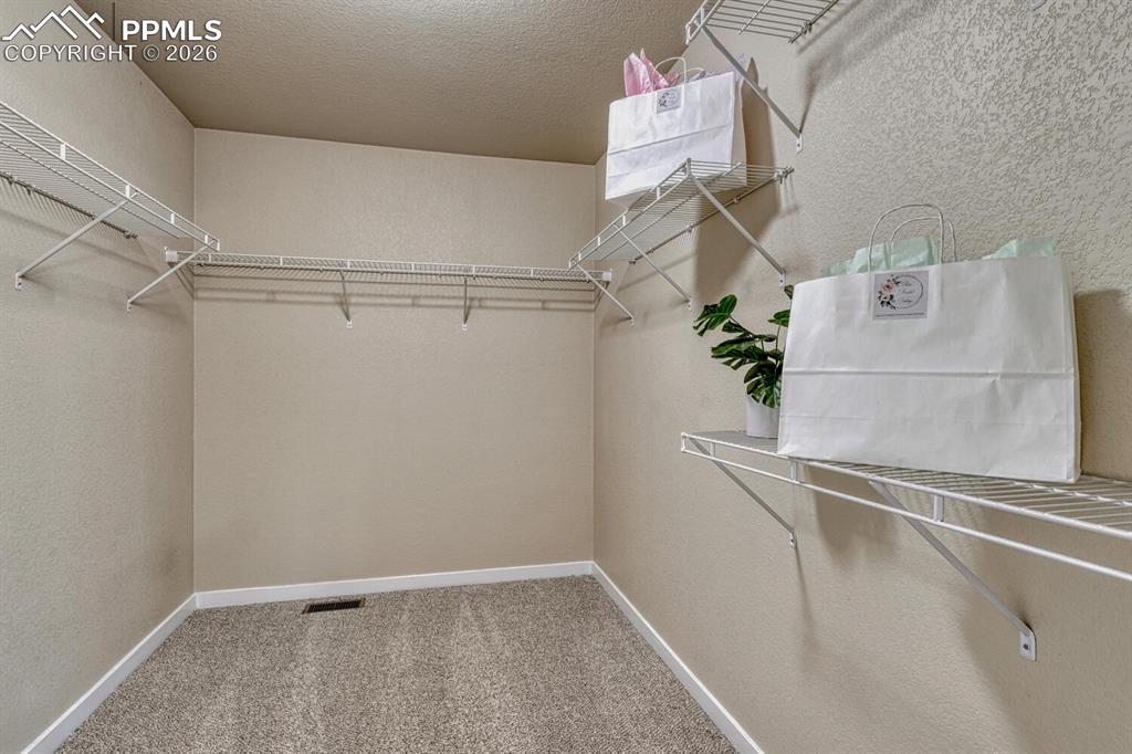 Luxurious primary walk-in closet