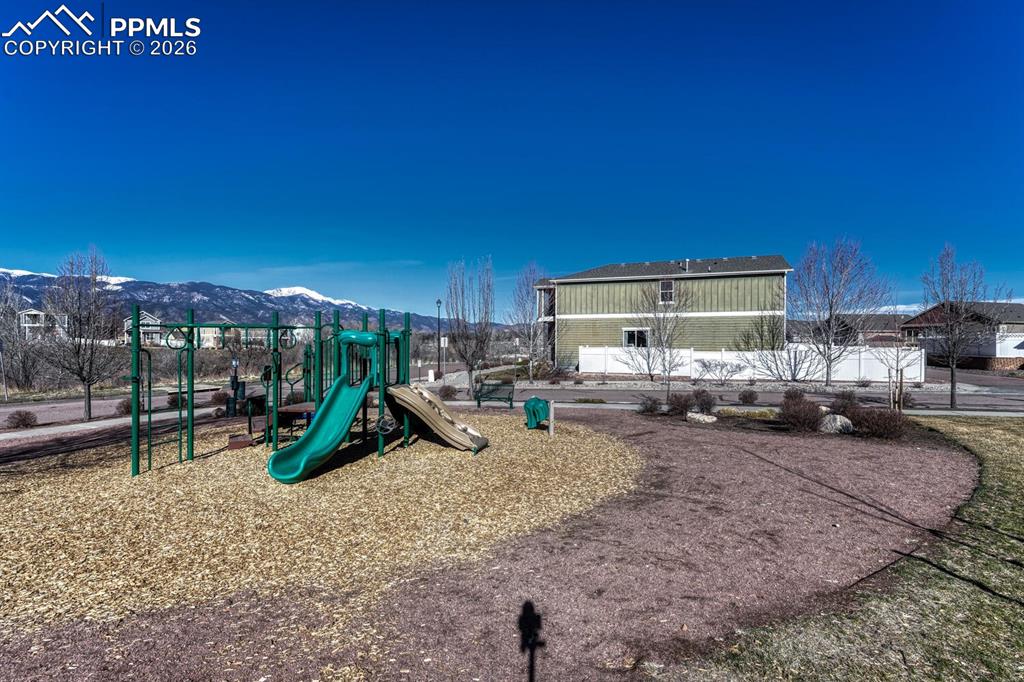 Park with playground across the street