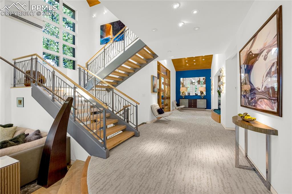 Entryway & custom staircase