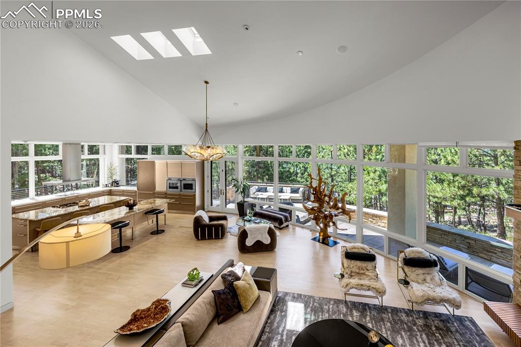 Stunning open floorplan with cathedral ceilings