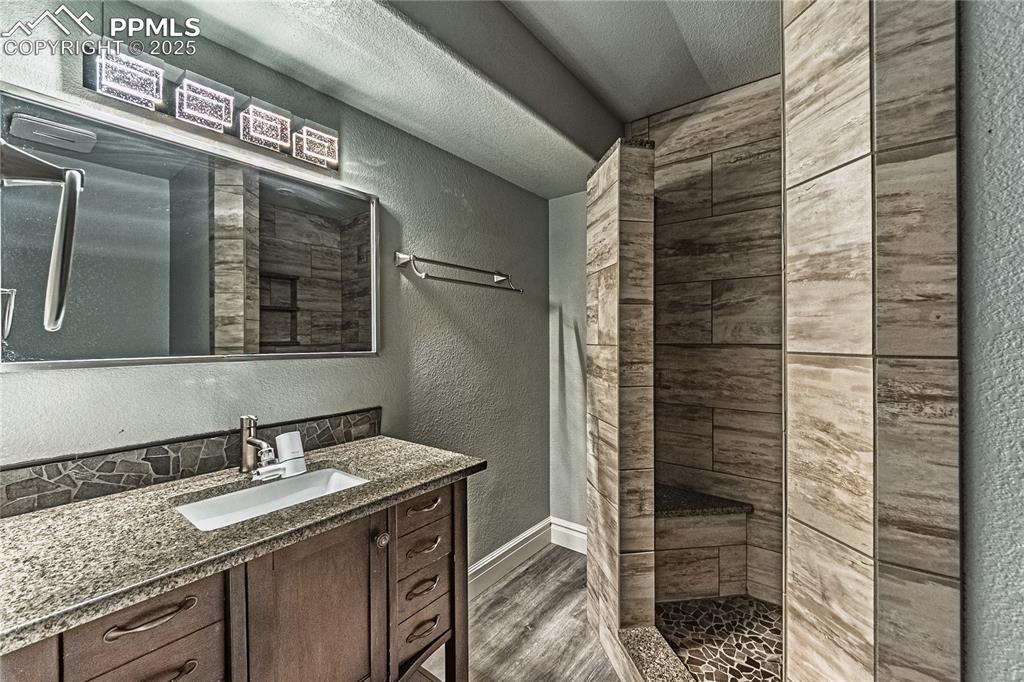 Renovated lower level bathroom