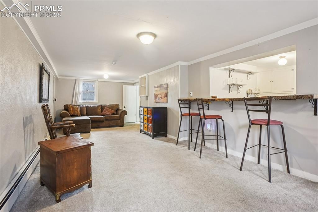 Living room on lower level