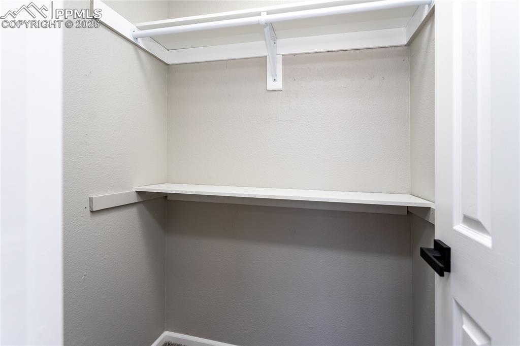View of the walkin closet.