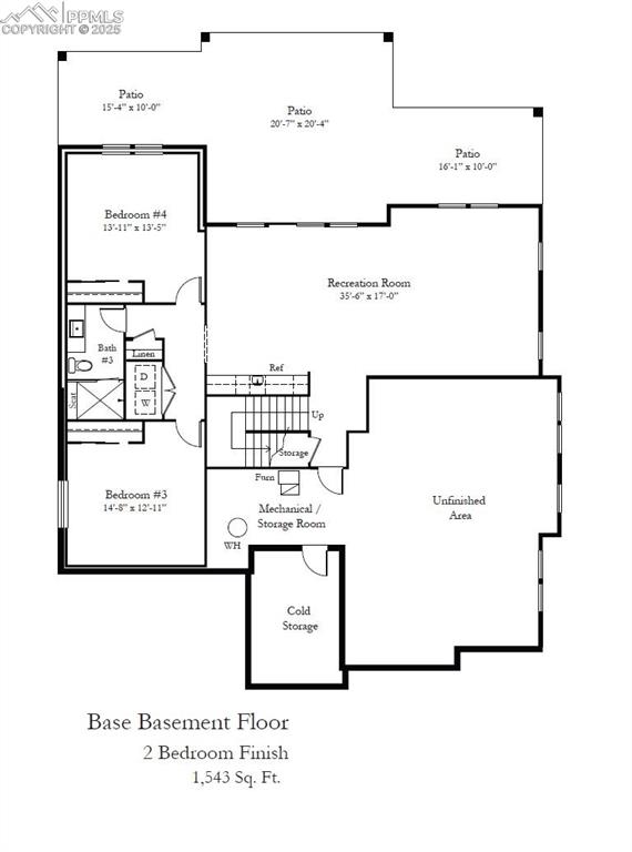 Telluride basement floorplan option 1