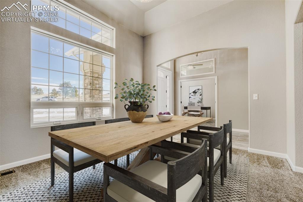 Virtually Staged Formal Dining Room