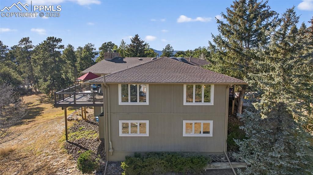 View from east looking west showing the views from the decks!