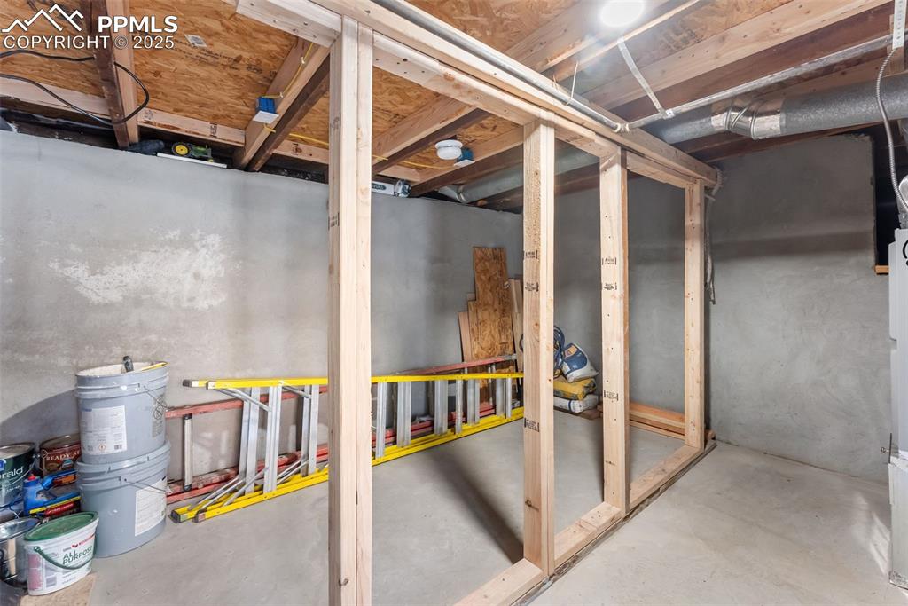 Crawl space great for storage with access to the furnace and new water heater