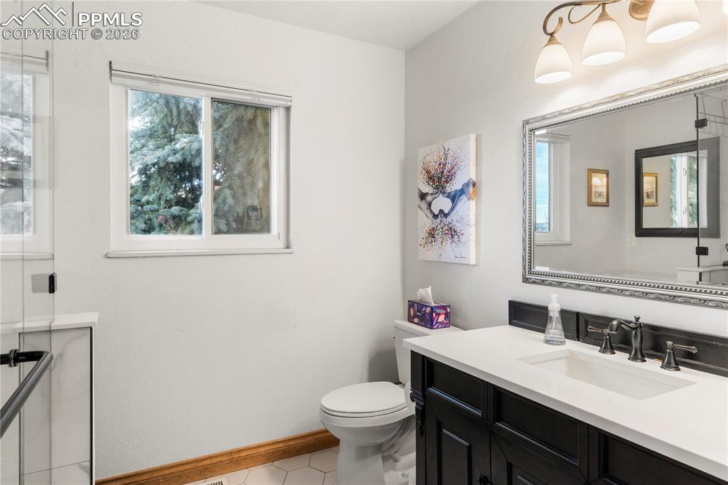 Updated 3/4 attached bath. 