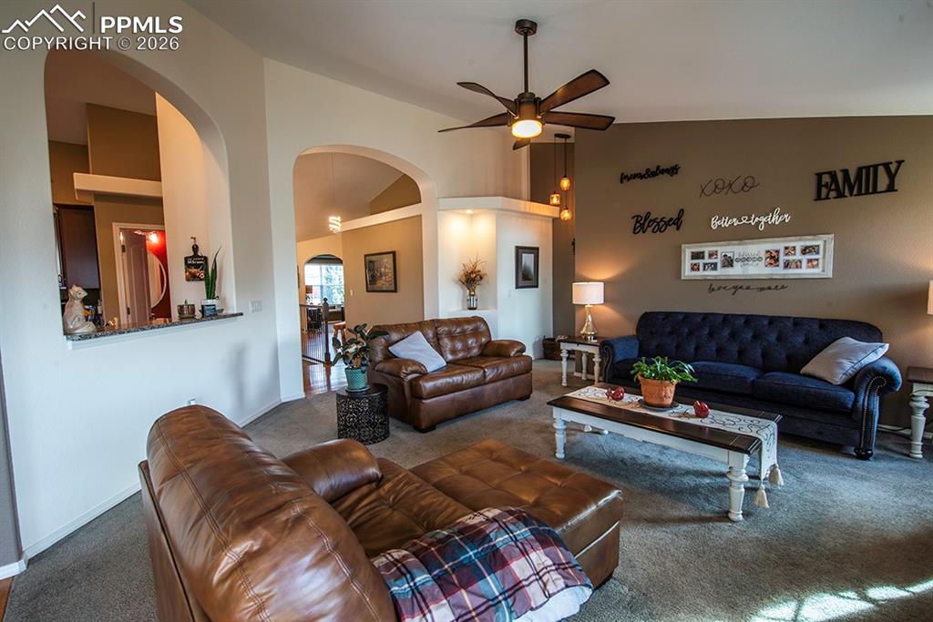 from Dining room to living room