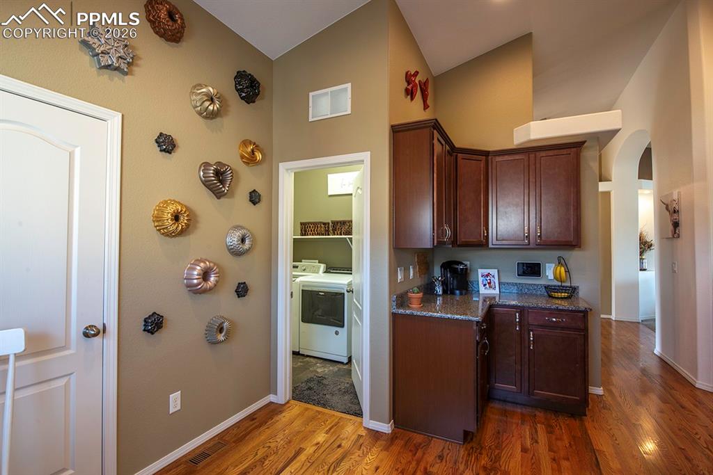 Laundry room access and Garage access from kitchen 