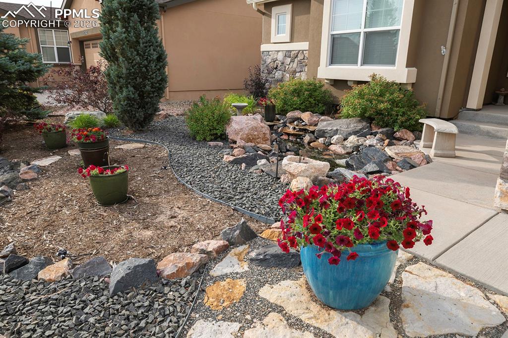 Front Walkway and Water Feature