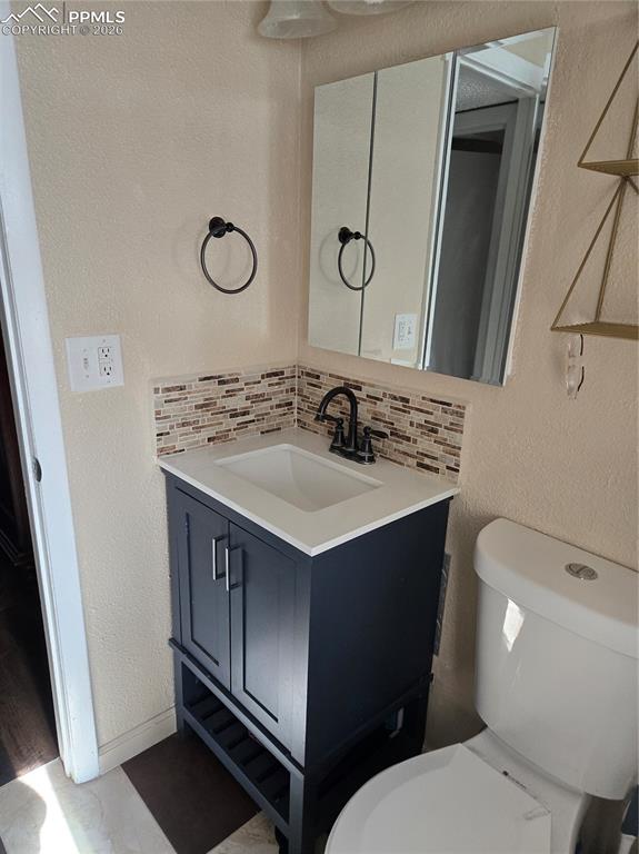 Bathroom sink in the basement