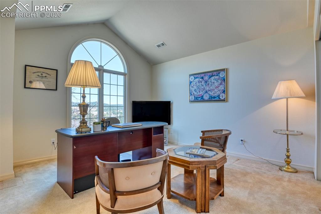 Upstairs bedroom #3 is being used as an office and overlooks the front yard. 