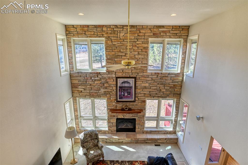 View of the great from above showing the wonderful windows. 