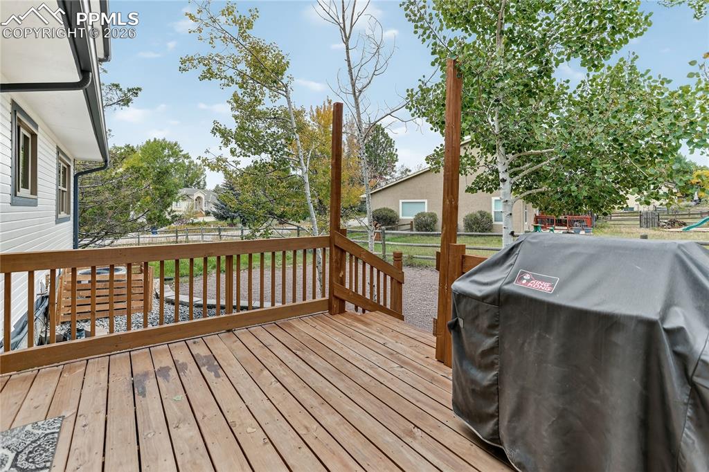 Back deck for outdoor entertainment