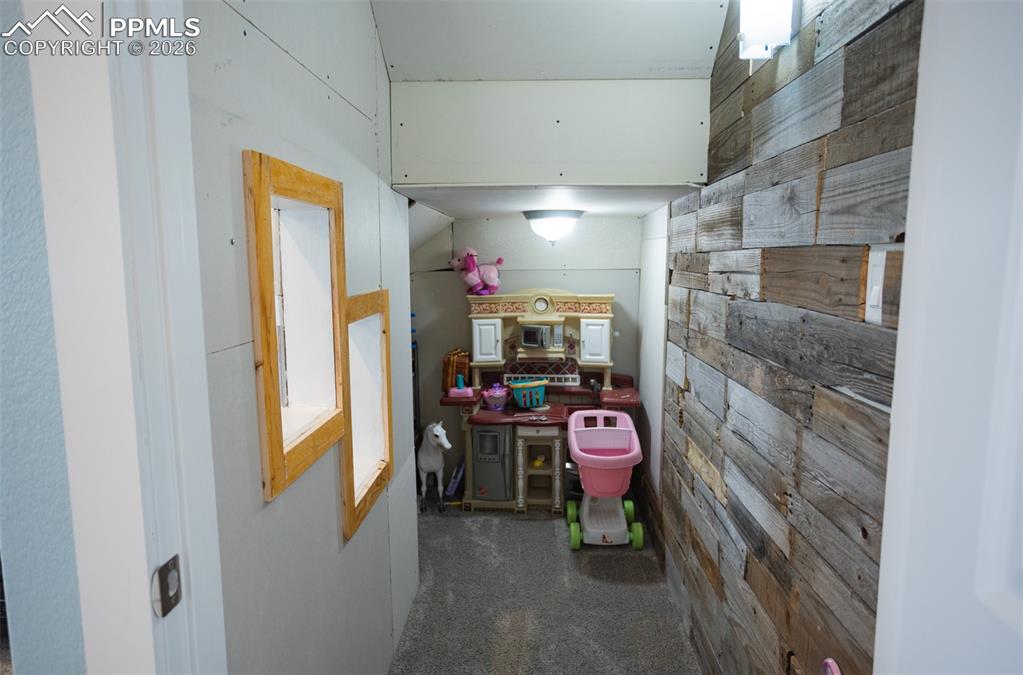 Under the stairs play area