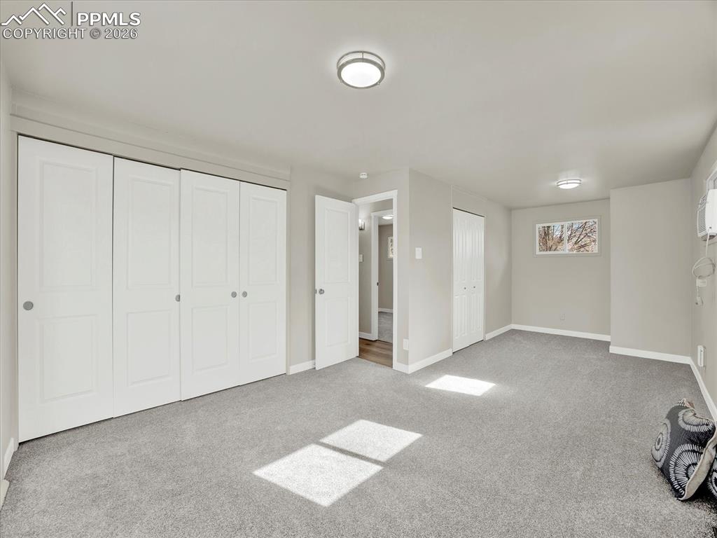 Primary bedroom, tons of closet space!