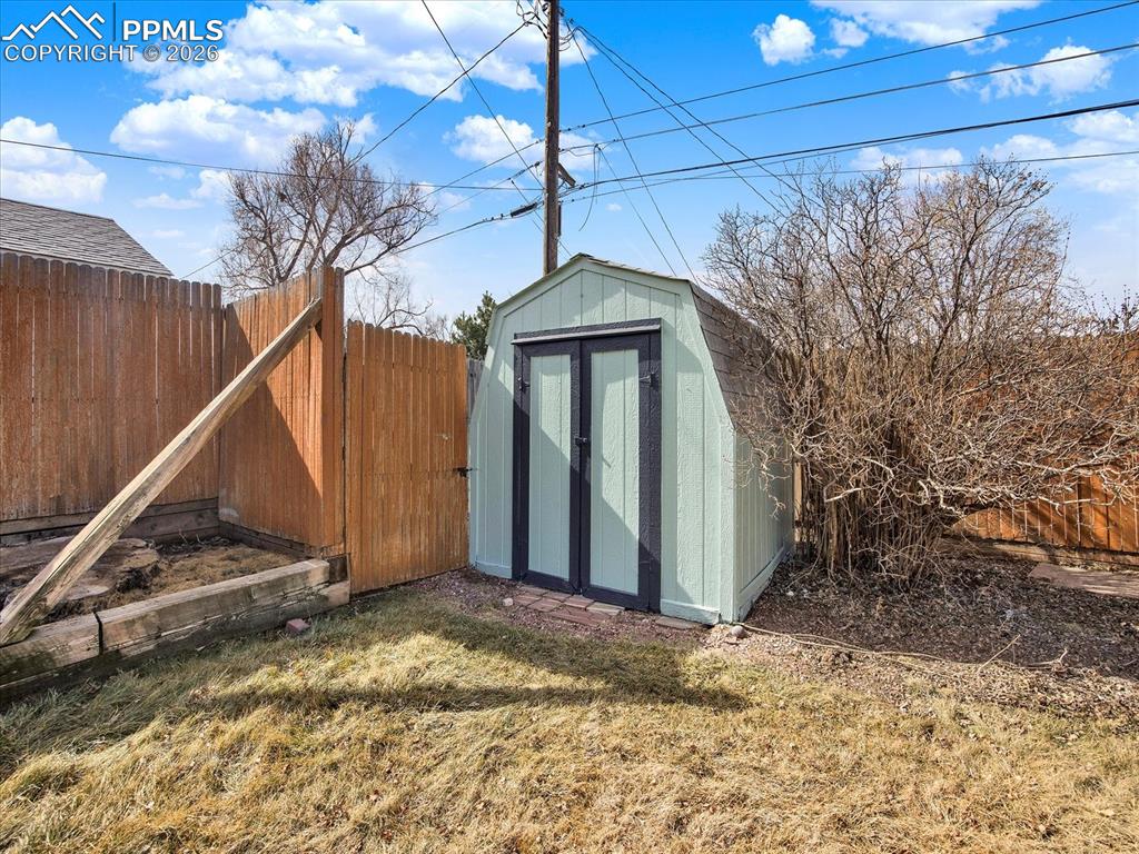 Backyard storage shed