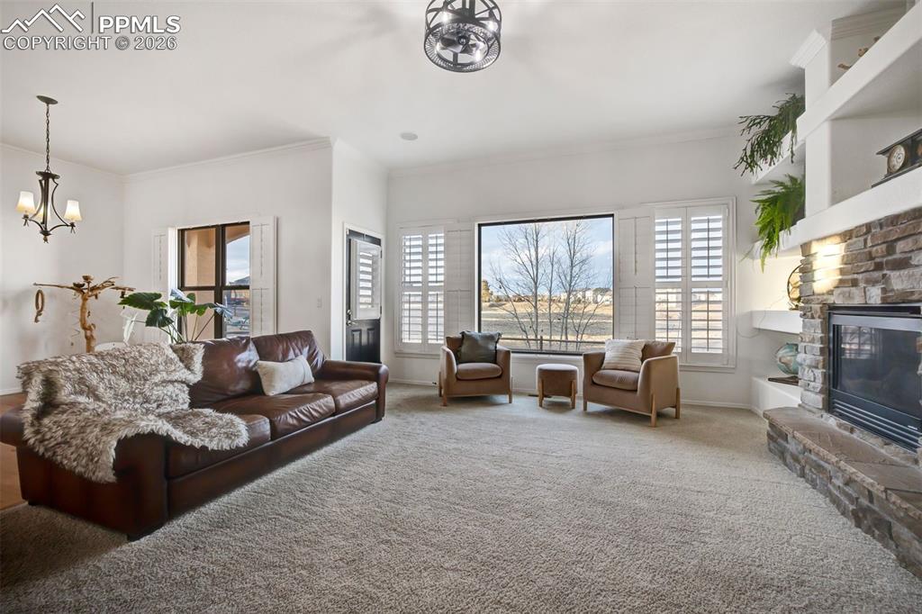 Walk out to the patio from the living room 