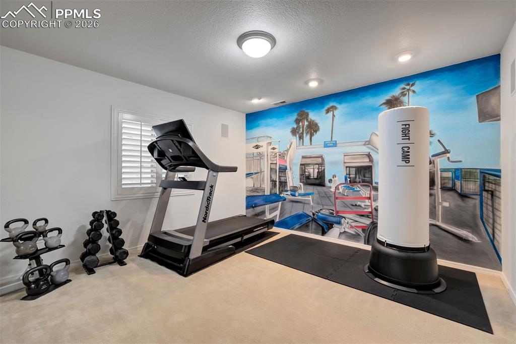 Mural on wall in the gym 