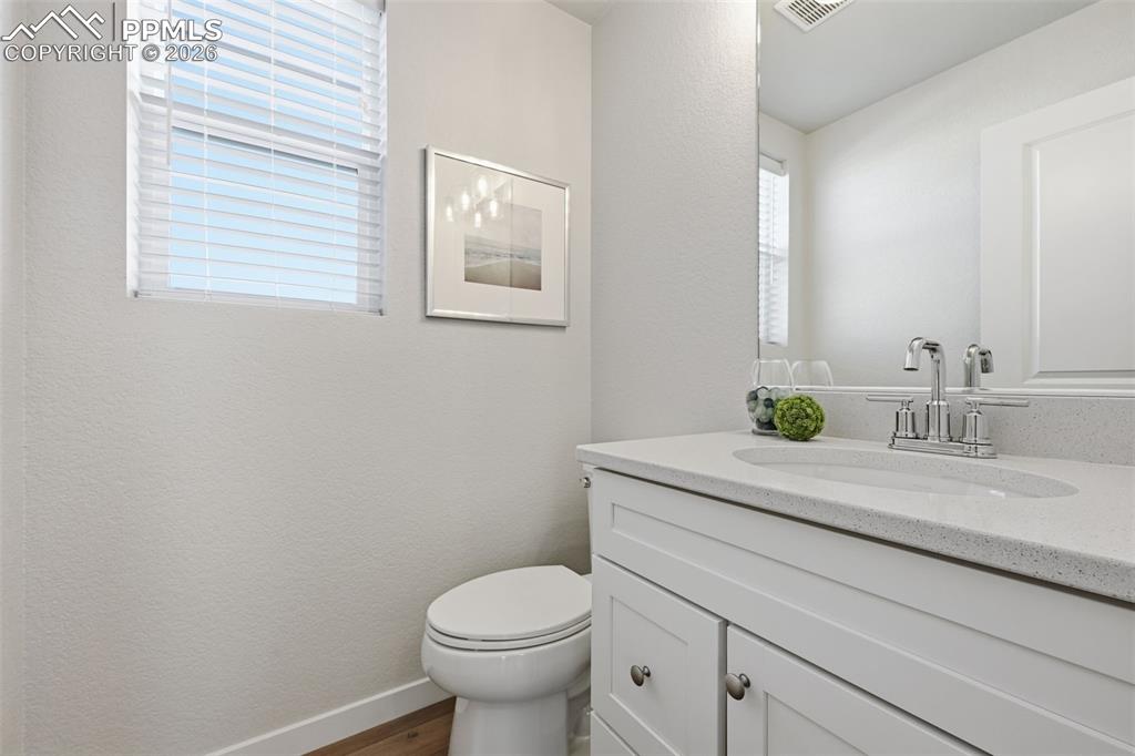 Powder bathroom on the main floor