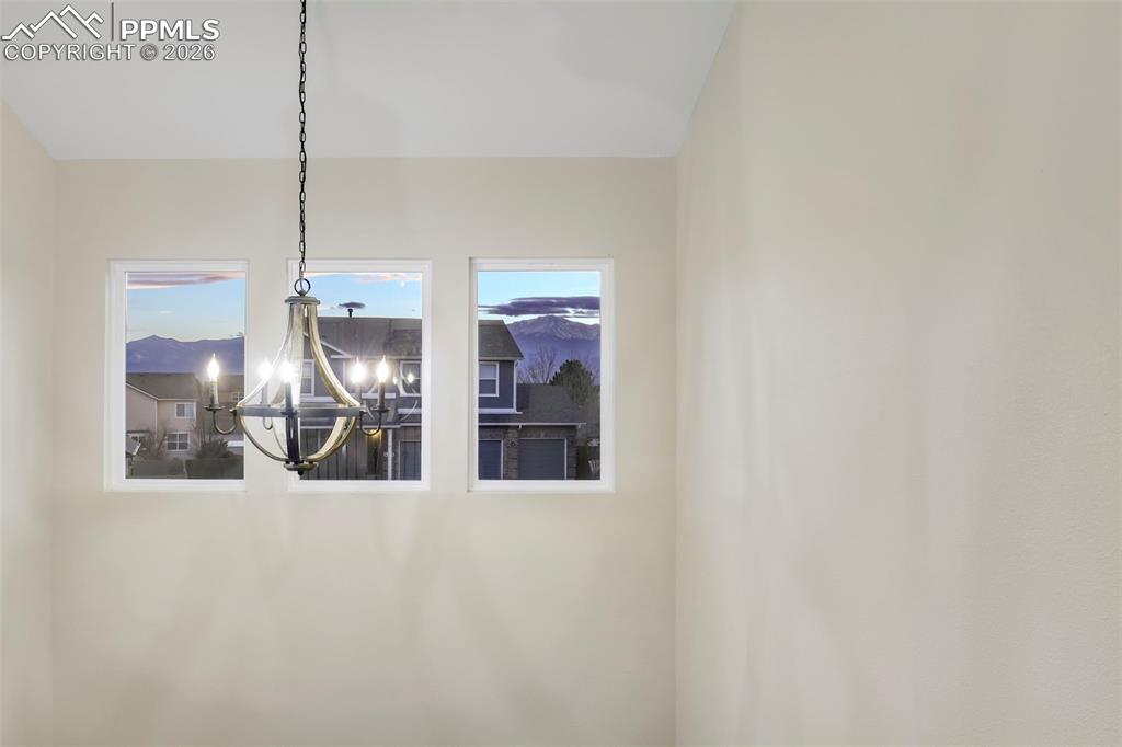 Detailed view of hanging lights