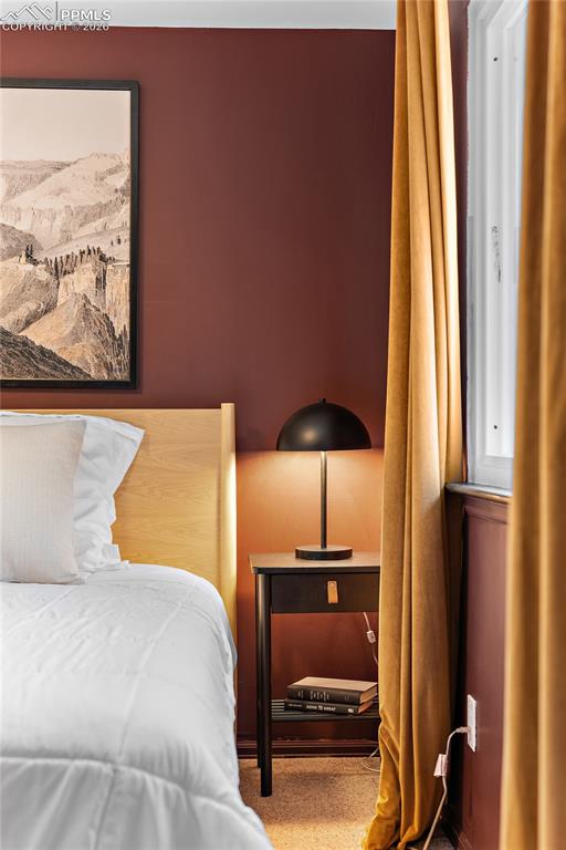 View of carpeted bedroom