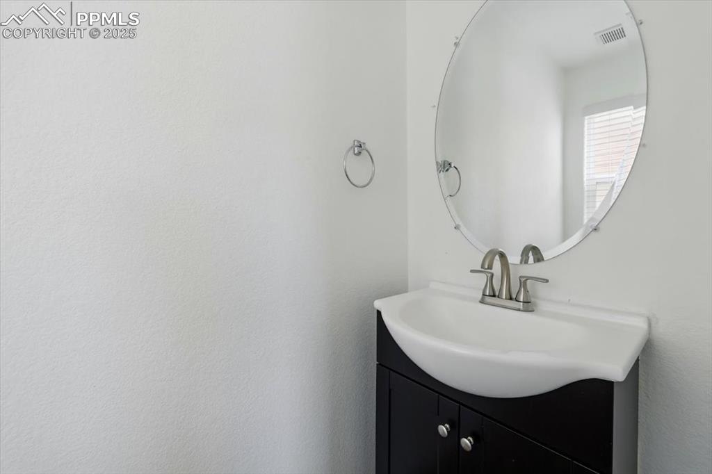 Bathroom featuring vanity