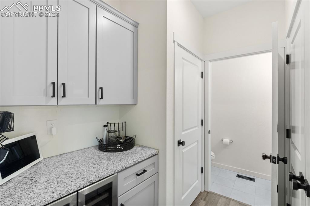 Custom coffee/drink bar on main level