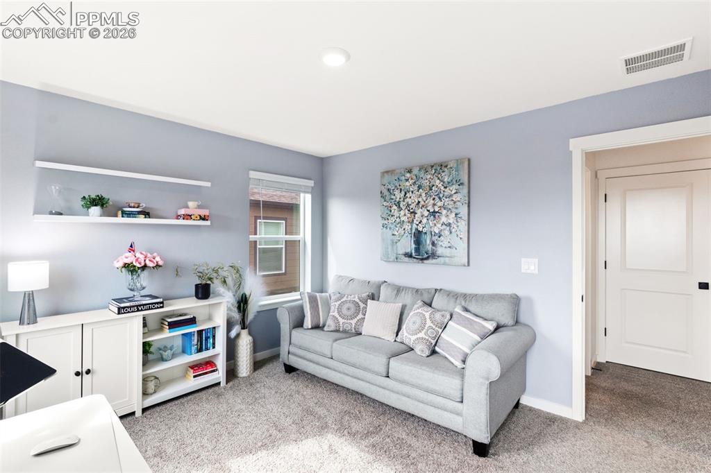 Upstairs bedroom being used as an office