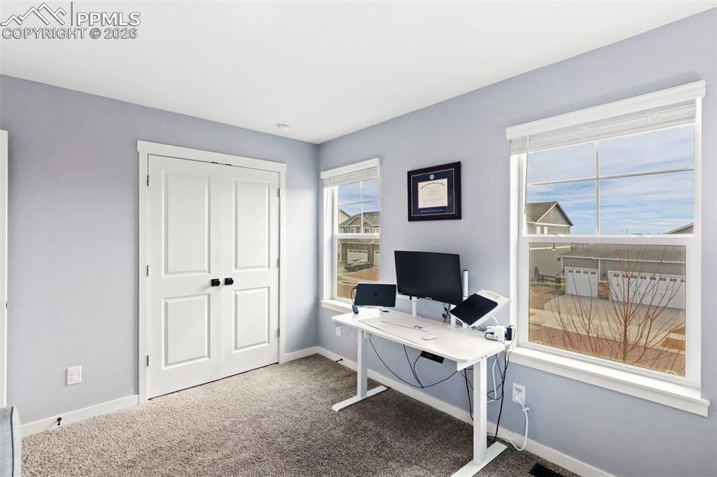 Upstairs bedroom being used as an office