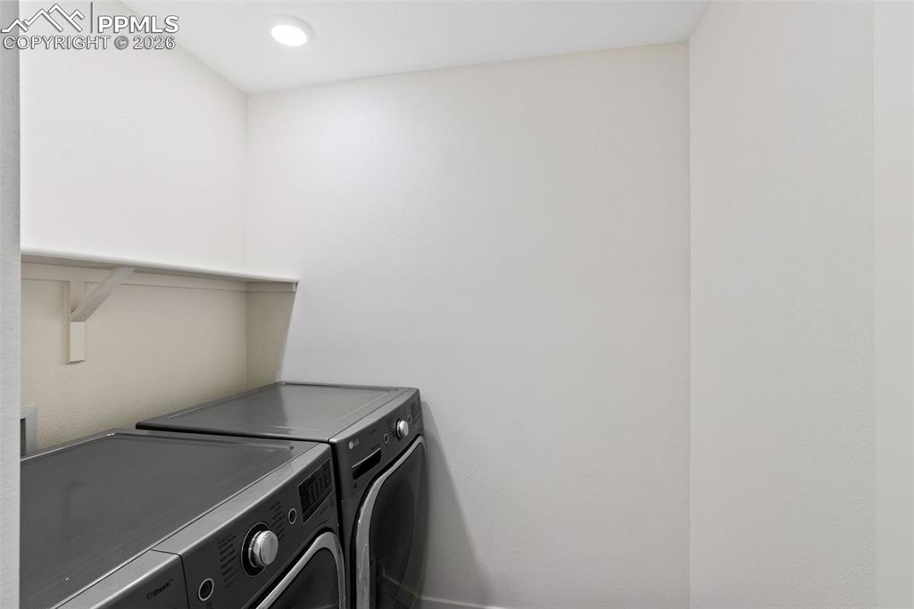 Upstairs laundry room