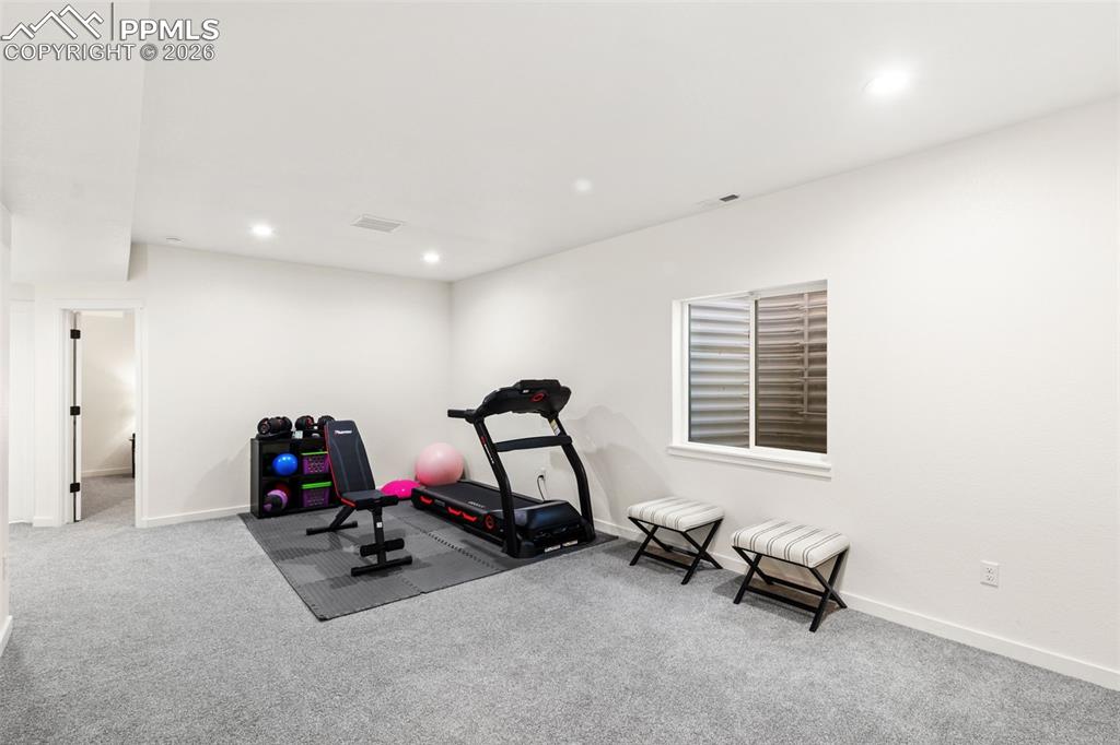 Finished basement family room