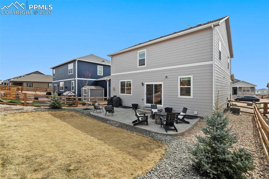 Custom landscaping and large stamped concrete patio