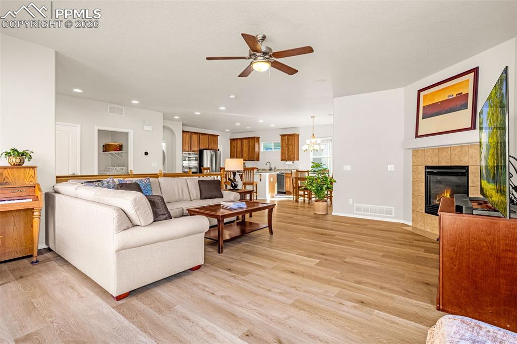 New LVP flooring, gas fireplace