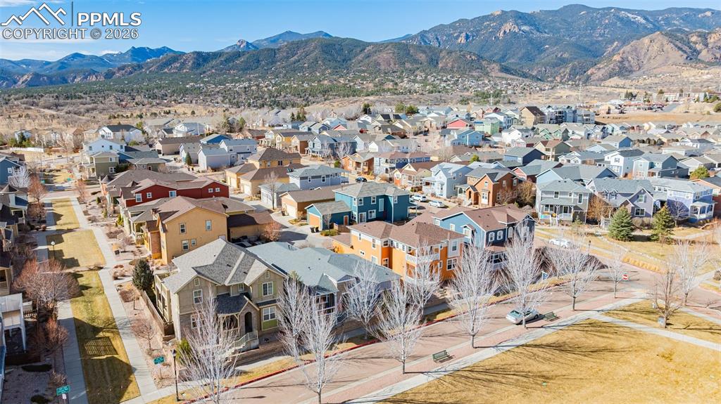 Aerial perspective of Gold Hill Mesa Traditional Neighborhood Development
