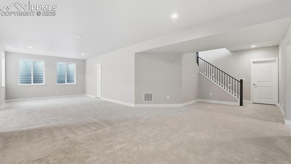 Huge Family Room with Game Area bump out.