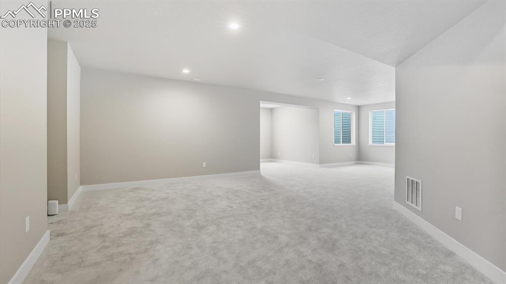 Game area in the Basement Family Room.