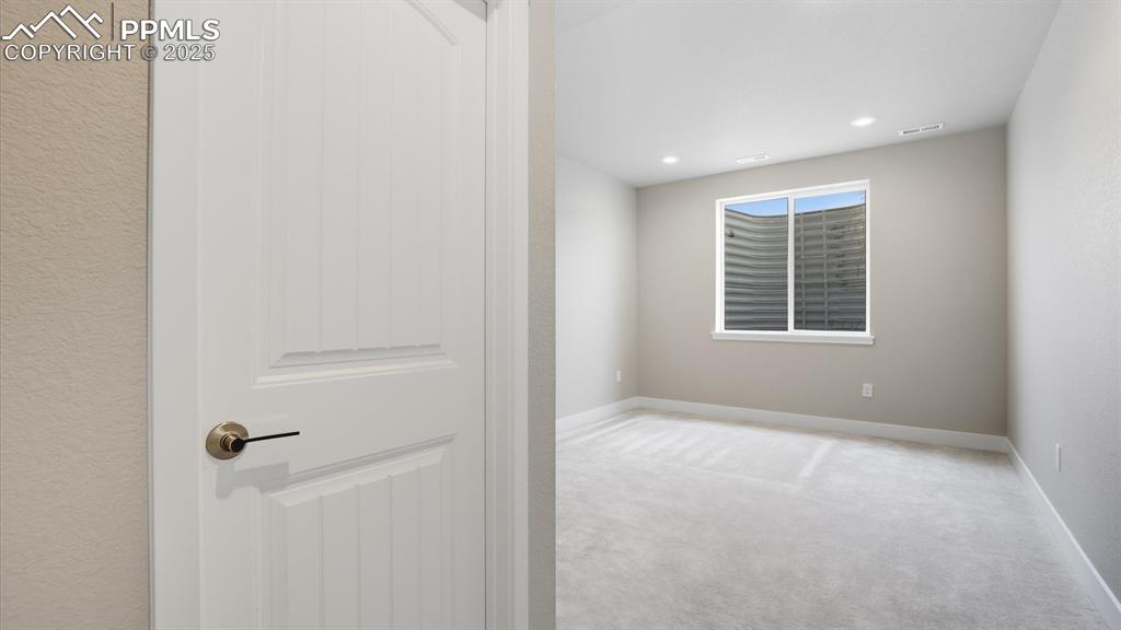View of Bedroom #4 from the Basement Bathroom.