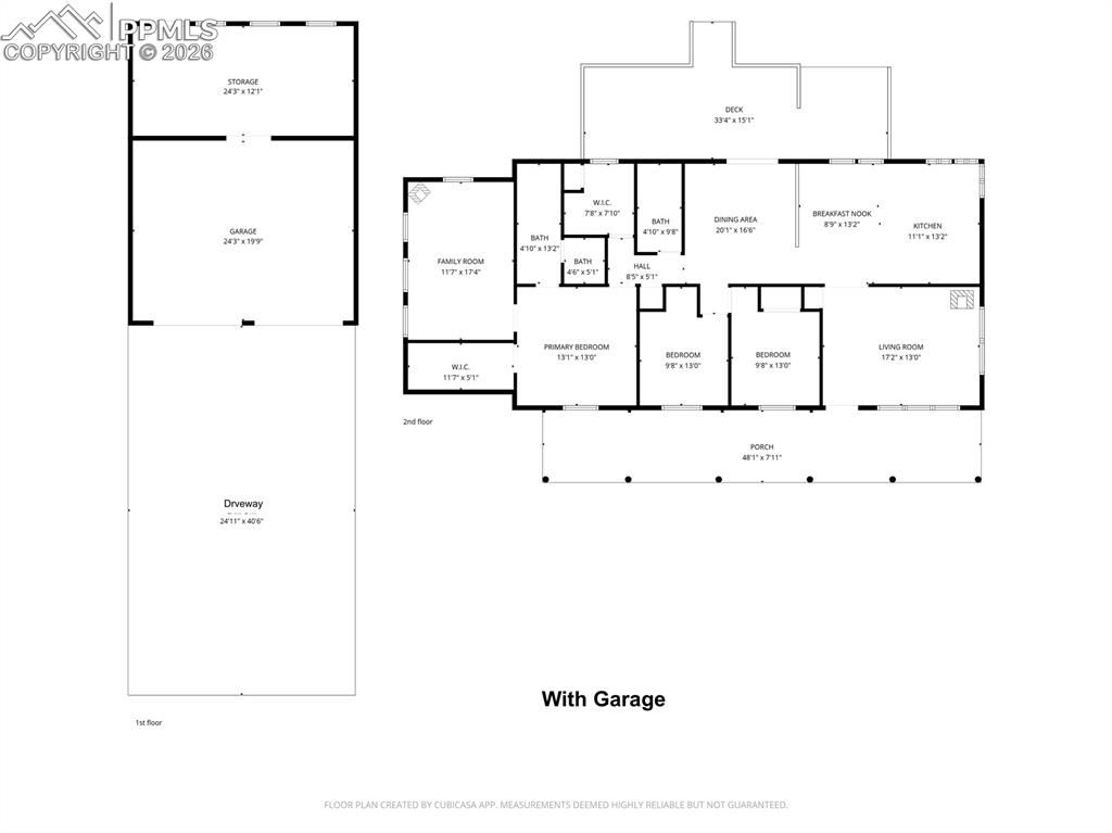 Floor plan with garage