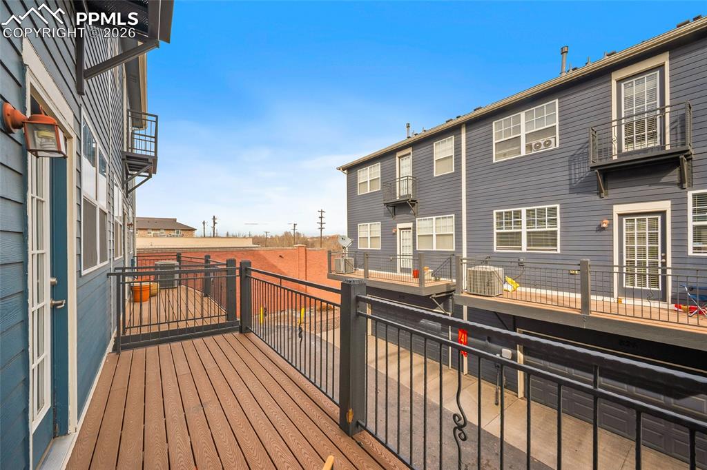 Walk out From the kitchen. 