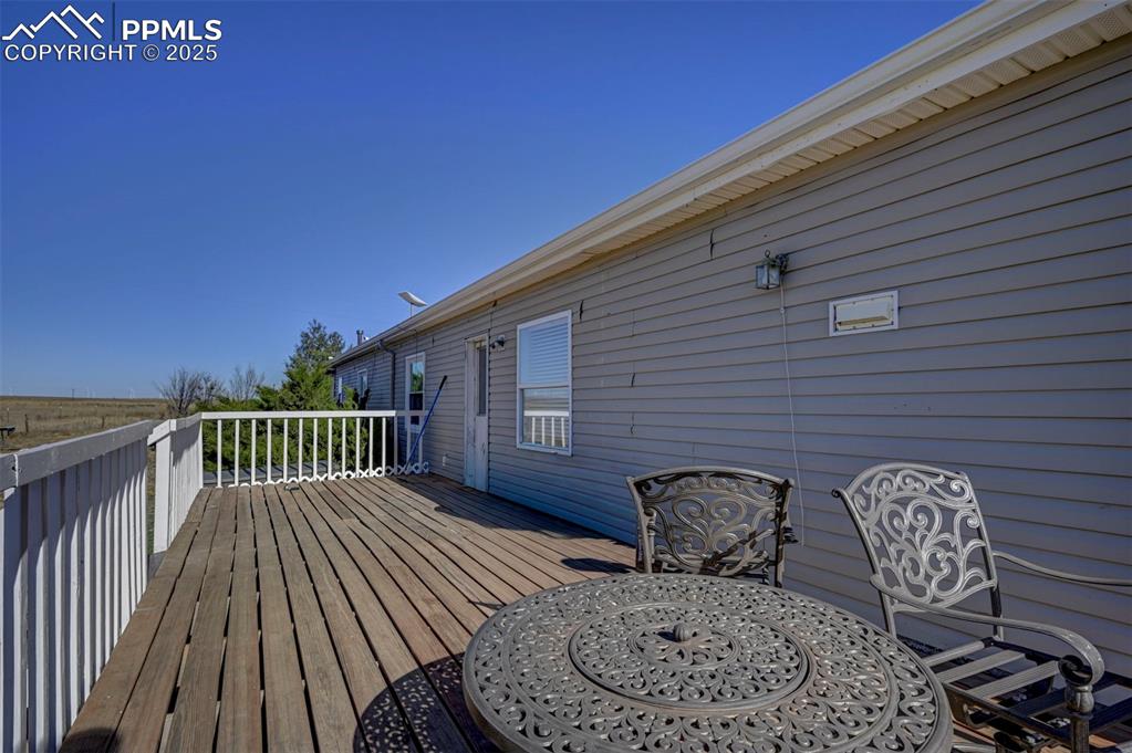 View of wooden terrace