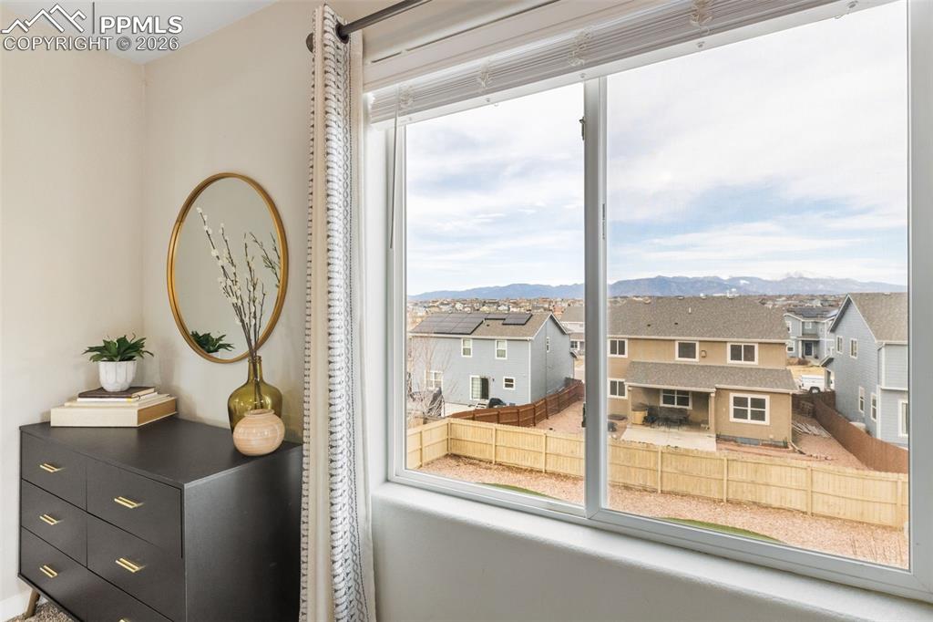 Unobstructed mountain views from the primary bedroom!